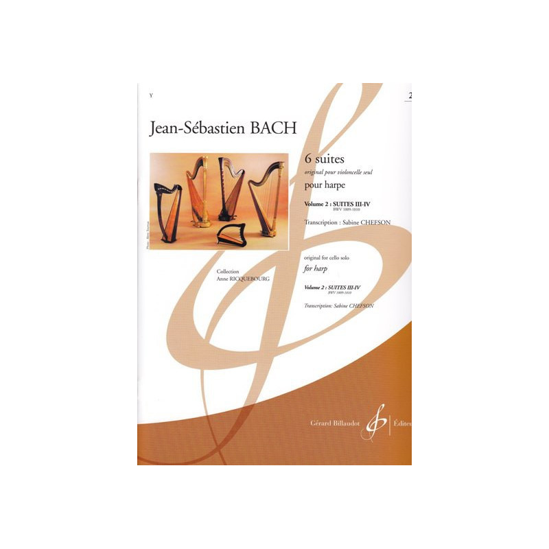 Bach Johann Sebastian - 6 suites (Original pour violoncelle seul) BWV 1009 - 1010