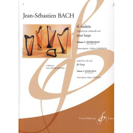 Bach Johann Sebastian - 6 suites (Original pour violoncelle seul) BWV 1009 - 1010