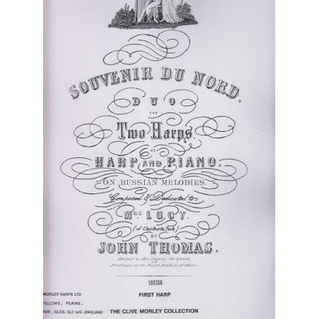 Thomas John - Souvenir du nord (2 harpes ou harpe & piano)