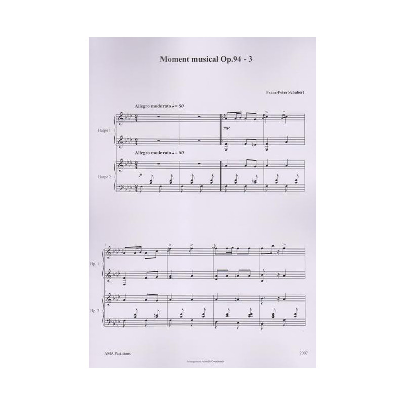 Schubert Frantz - Pour duo de harpes