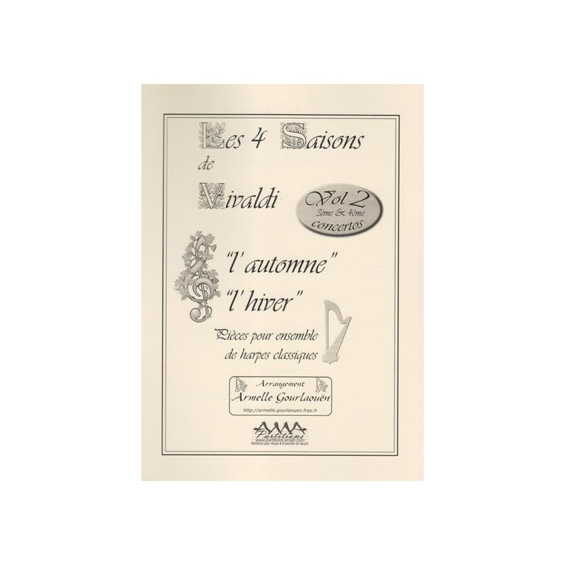 Vivaldi Antonio - Les quatre saisons vol. 2 (1, 2, 3 harpes 