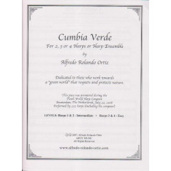 Ortiz Alfredo Rolando - Cumbia Verde for 2,3 or 4 harps