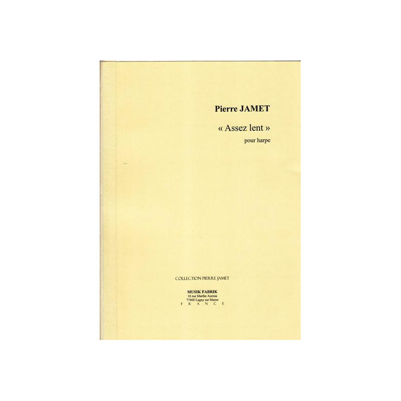 Jamet Pierre - Assez lent (pour harpe)