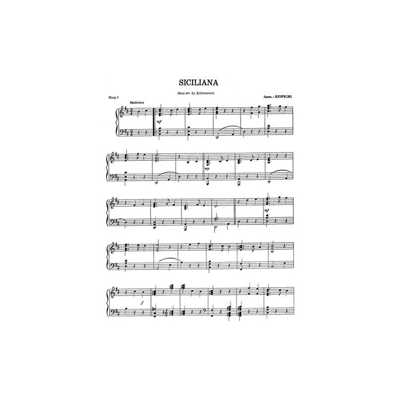 Respighi Ottorino - Siciliana (for two Harps)