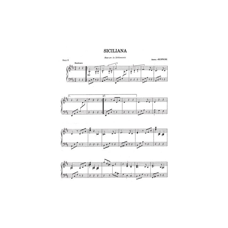 Respighi Ottorino - Siciliana (for two Harps)
