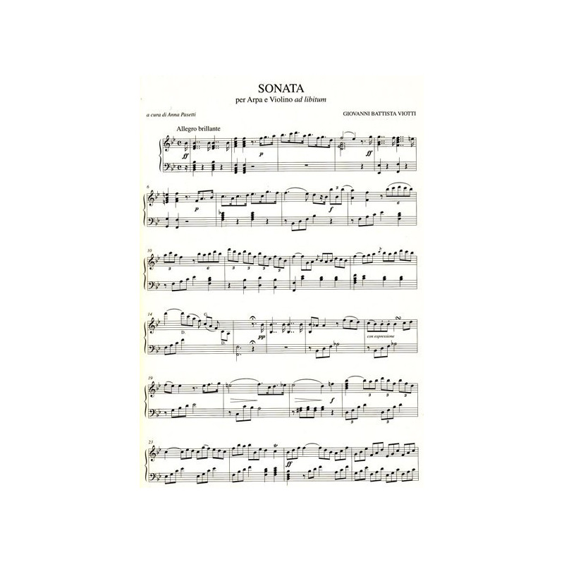 Viotti Giovanni Battista - Sonata per arpa e violino ad Libitum