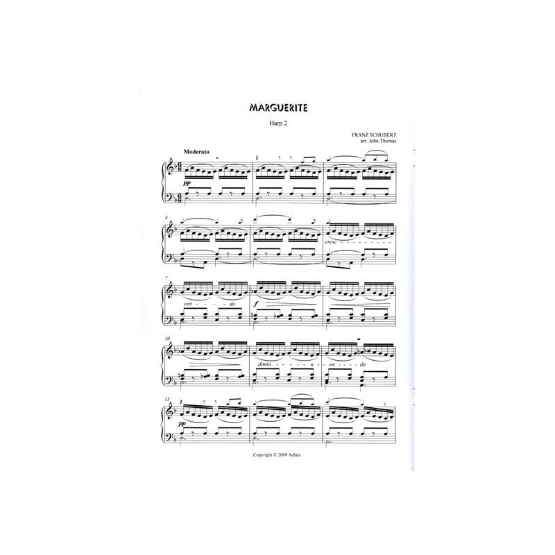 Schubert Franz - Marguerite (for two harps by John Thomas)