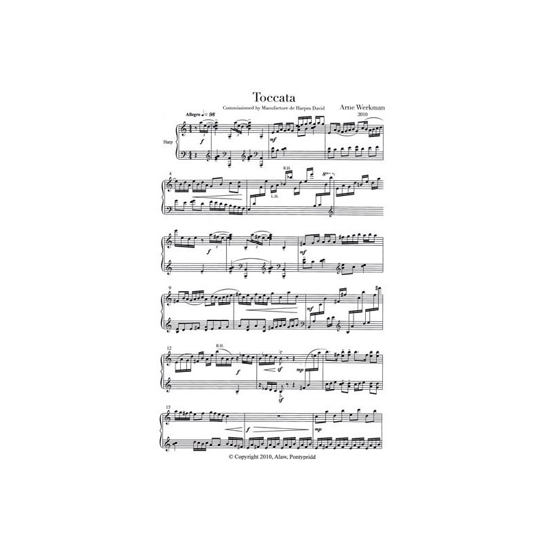 Werkman Arne - Toccata (for solo pedal harp)