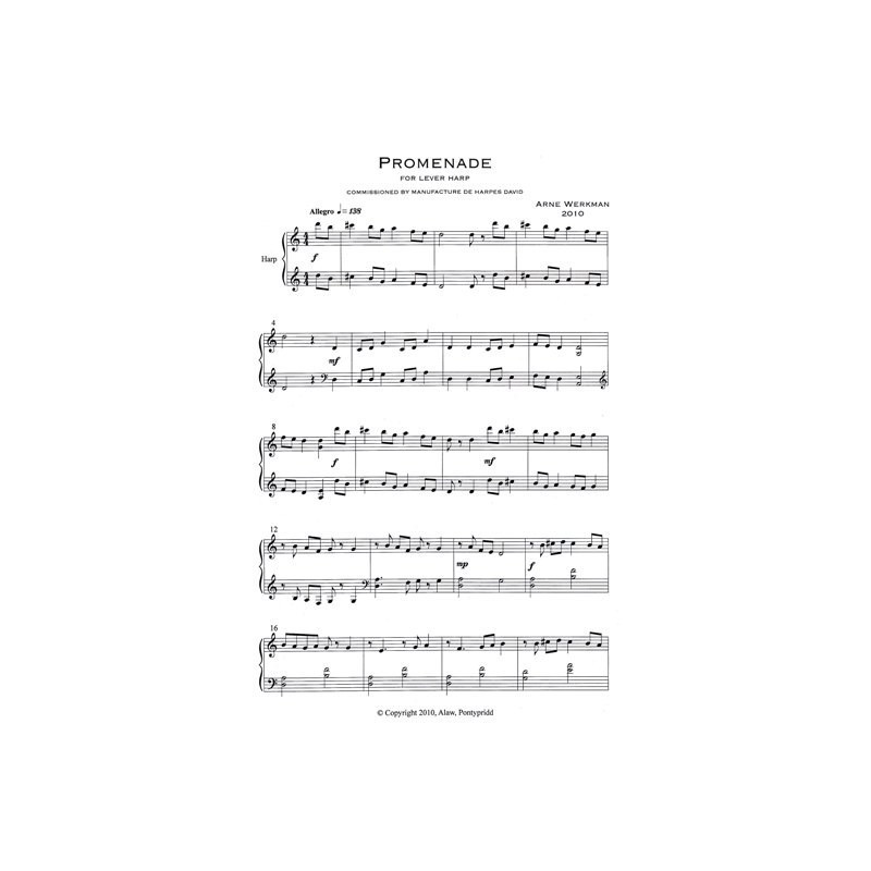 Werkman Arne - Promenade (for Solo Lever Harp)