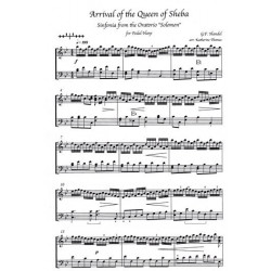 Handel George Frederic - Arrival of the Queen of Sheba (pedal harp)<br> Arranged for pedal harp by Katherine Thomas