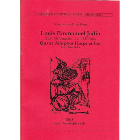 Jadin Louis Emmanuel - Quatre airs pour harpe et cor