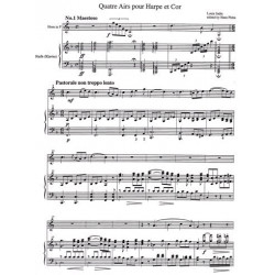 Jadin Louis Emmanuel - Quatre airs pour harpe et cor