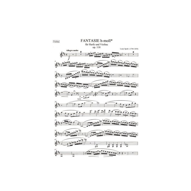 Spohr Louis - Fantasie h-moll (Harfe und Violine)