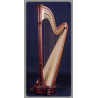 Harpe Aoyama - Orpheus - 46 cordes table droite finition : noyer