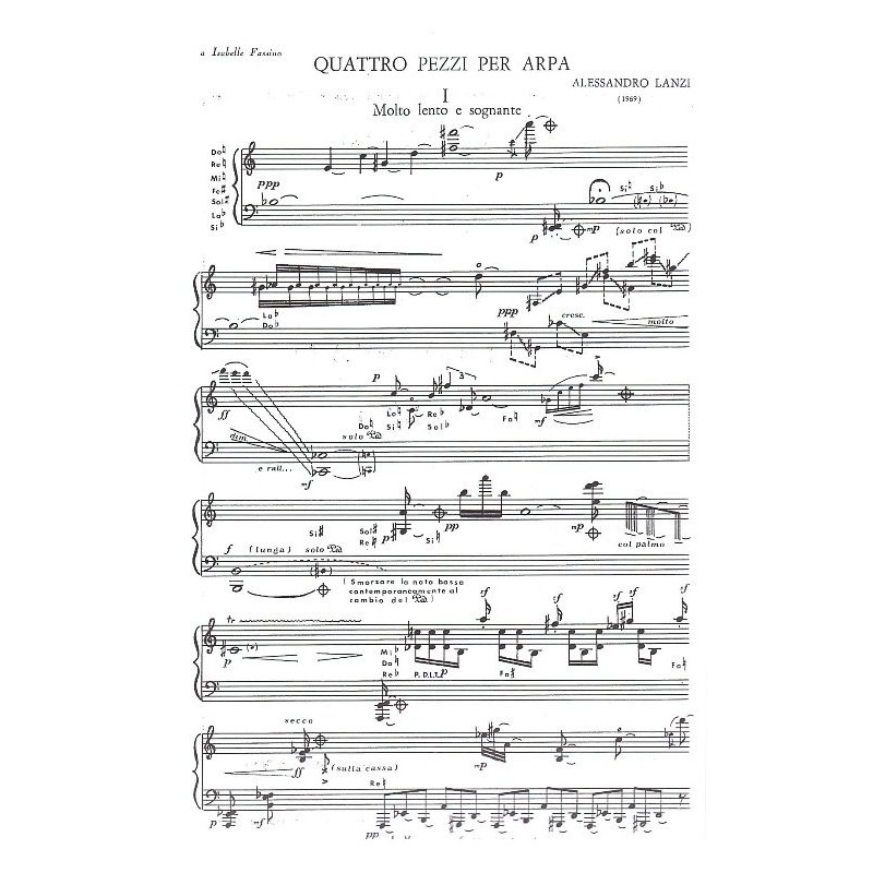 Lanzi Alessandro - Quattro Pezzi per arpa (4 pi