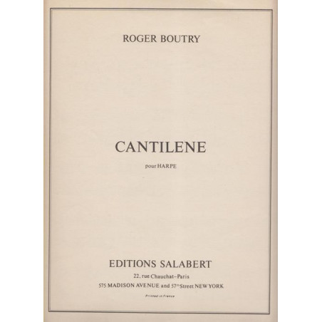 Boutry Roger - Cantil