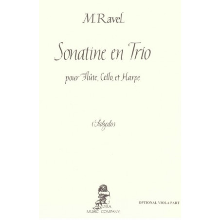 Ravel Maurice - Salzedo Carlos - Sonatine en trio, partie alto