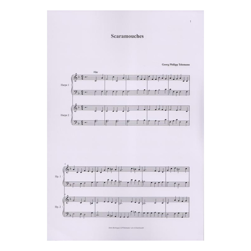 Telemann Georg Philipp - Ouverture Burlesque (2 harpes)