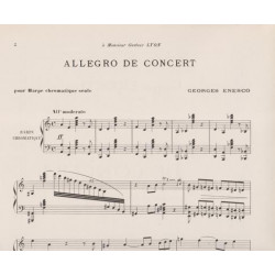 Enesco Georges - Allegro de Concert pour harpe chromatique seule
