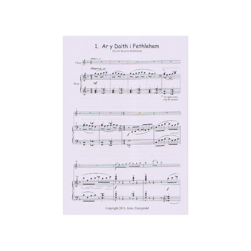 Evans Haldon - Three Carols (flute & harpe)