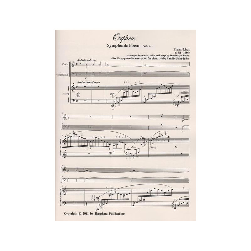 Liszt Franz - Orpheus, symphonic poem n