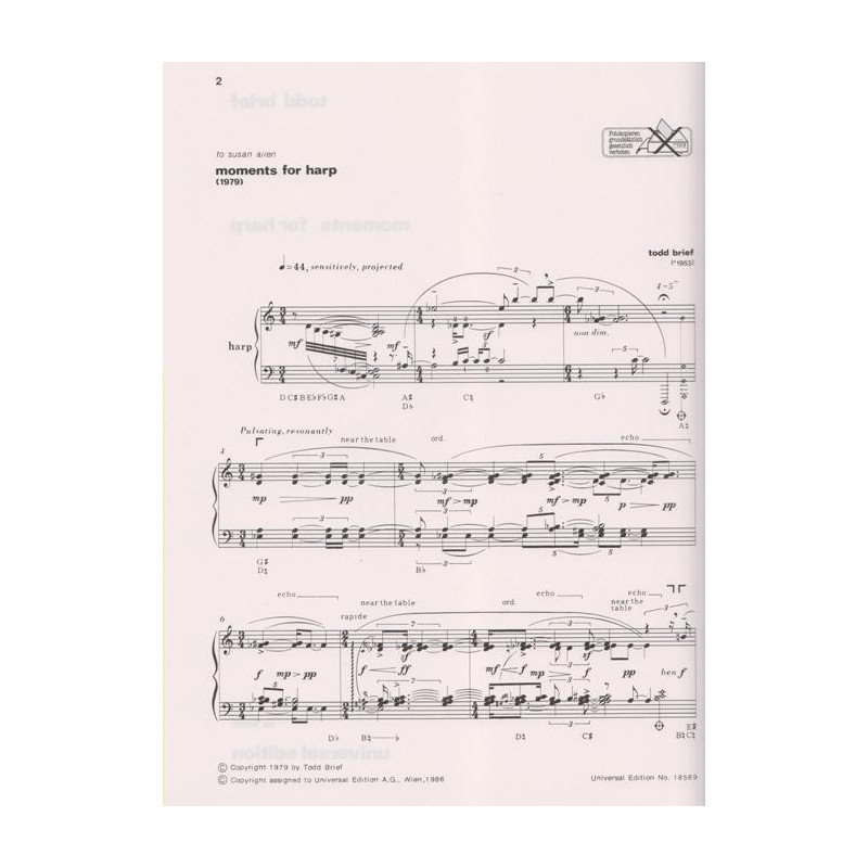 Brief Todd - Moments for harp