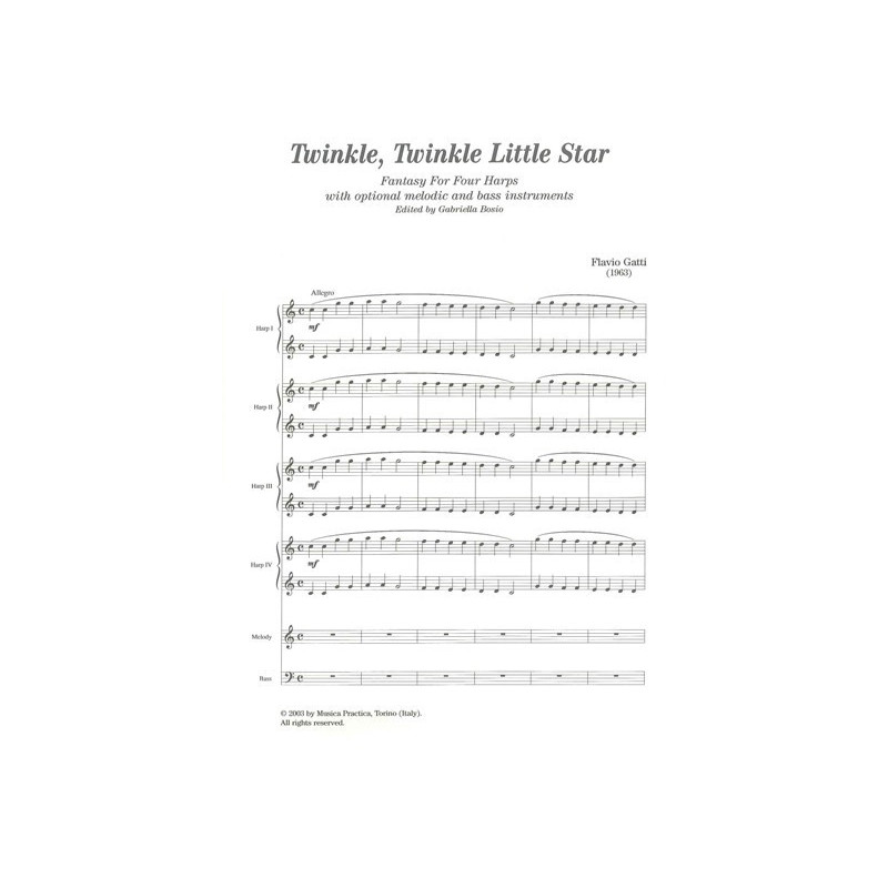 Gatti Flavio - Twinkle, Twinkle Little Star (four harps)