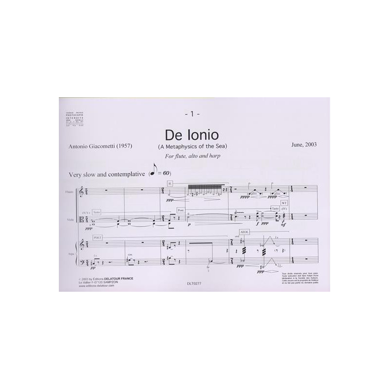 Giacometti Antonio - De jonio (fl