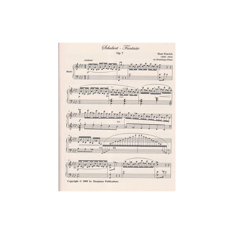 Trnecek Hans - Schubert Fantasie Op.7 for harp