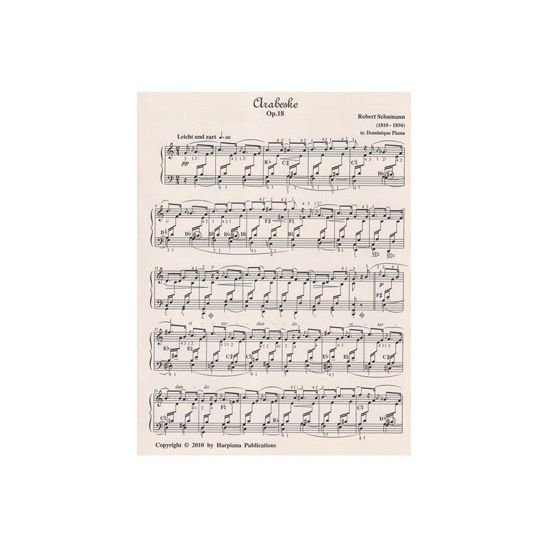 Schumann Robert - Arabeske Op. 18 (harpe seule) - D. Piana