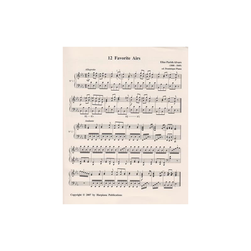 Parish Alvars Elias - 12 favorite Airs