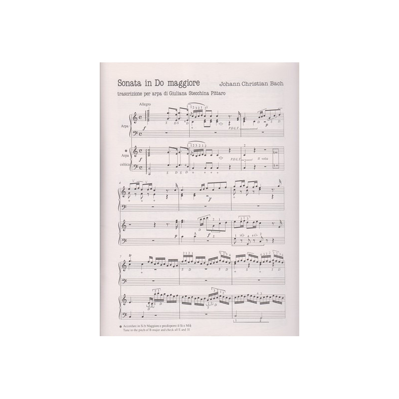 Bach Johann Christian - Sonata in do maggiore (due arpe)