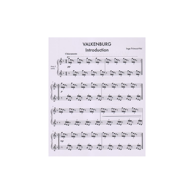 Frimout-Hei Inge - Whispering Caves (2 or 3 harps) Score