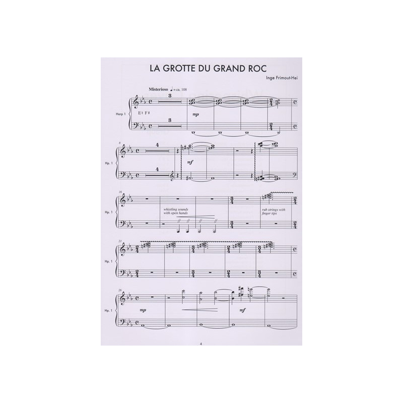 Frimout-Hei Inge - Whispering Caves (2 or 3 harps) Score