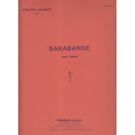 Gaubert Philippe - Sarabande pour harpe