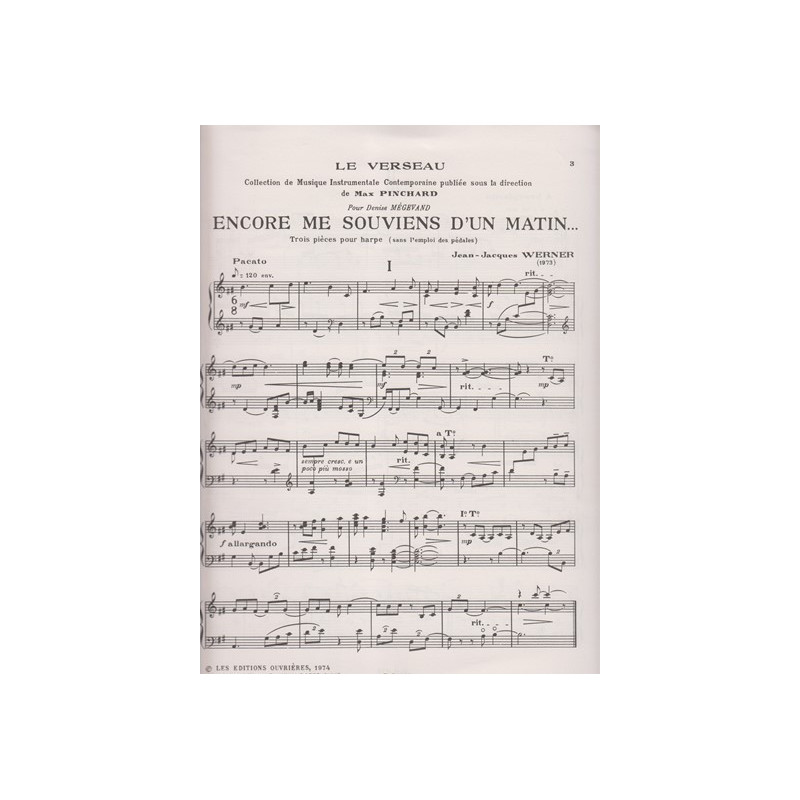 Werner Jean-Jacques - Encore me souviens d'un matin
