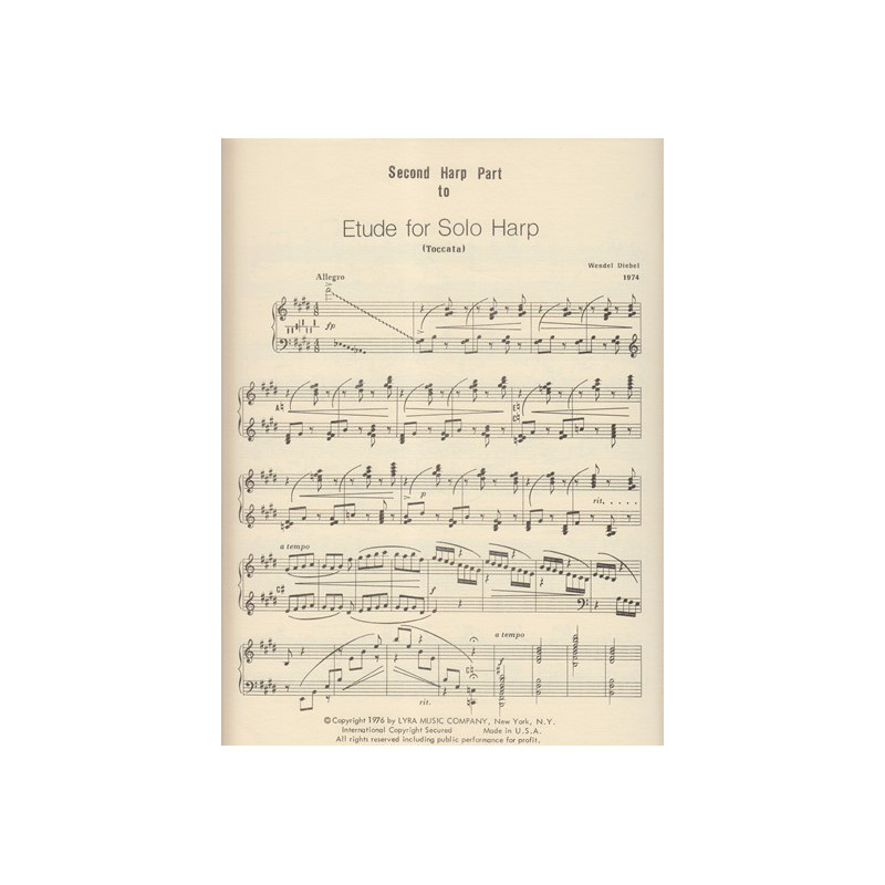 Diebel Wendel - Etude (toccata) partie 2ème harpe