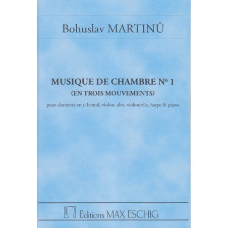 Martinu Bohuslav - Musique de chambre n°1, conducteur de poche (alto, clarinette, piano, violon, violoncelle & harpe)
