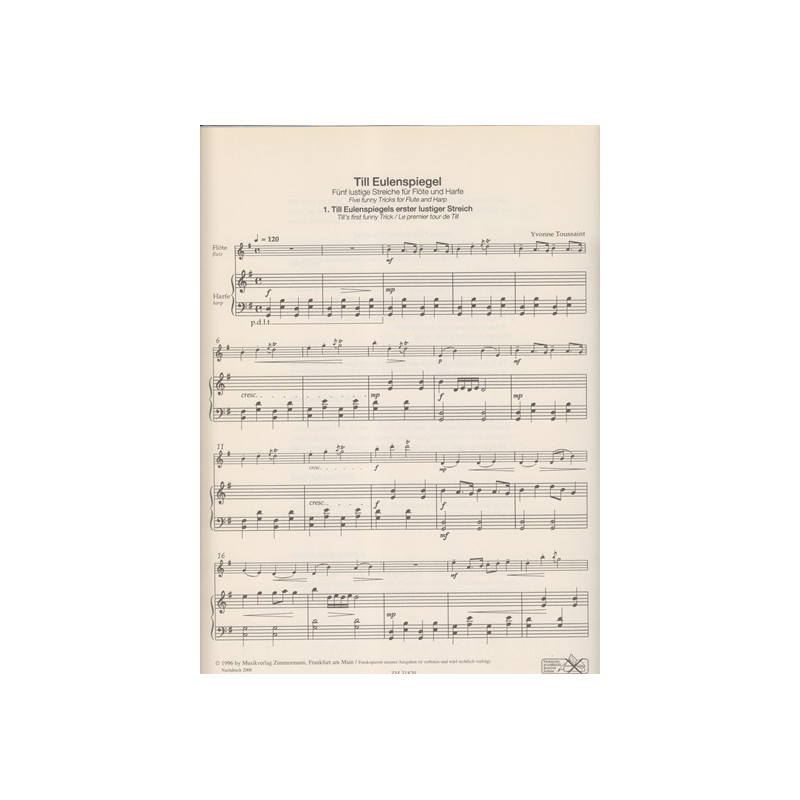 Toussaint Yvonne- Till Eulenspiegel (flûte & harpe celtique)