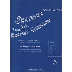 Salzedo Carlos - Sketches for beginners harpist, first series