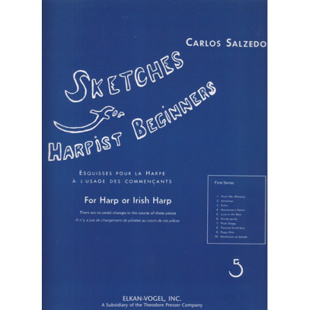 Salzedo Carlos - Sketches for beginners harpist, first series