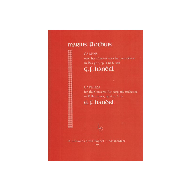 Flothuis Marius - Cadences du concerto de Haendel op.4 n°6