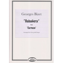 Bizet Georges - Habanera from Carmen (4 harpes)