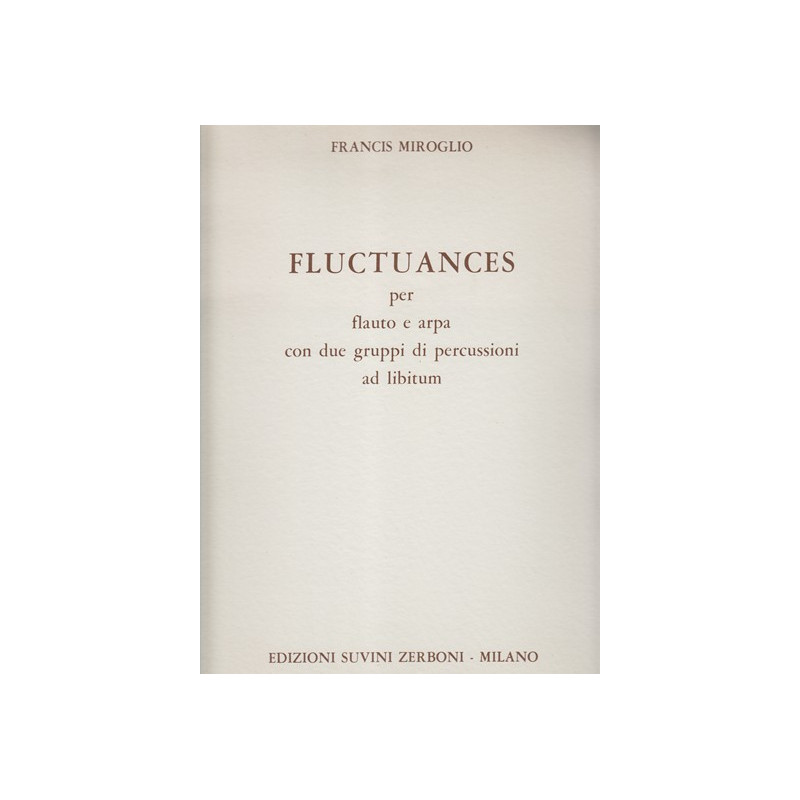 Miroglio Francis - Fluctuances (flûte, harpe & percussions)