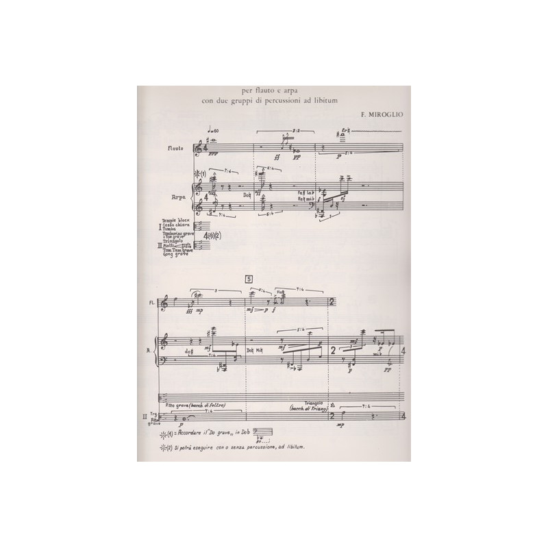 Miroglio Francis - Fluctuances (flûte, harpe & percussions)