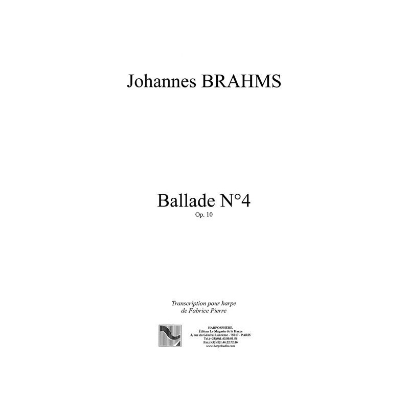 Brahms Johannes - Ballade N° 4 Op. 10 (Fabrice Pierre)