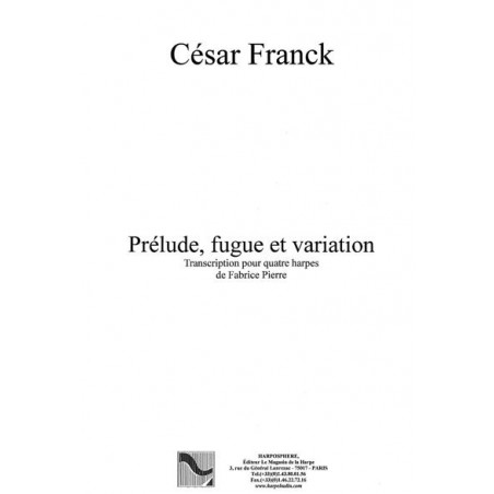 Franck César - Prélude, fugue et variation (4 harpes)