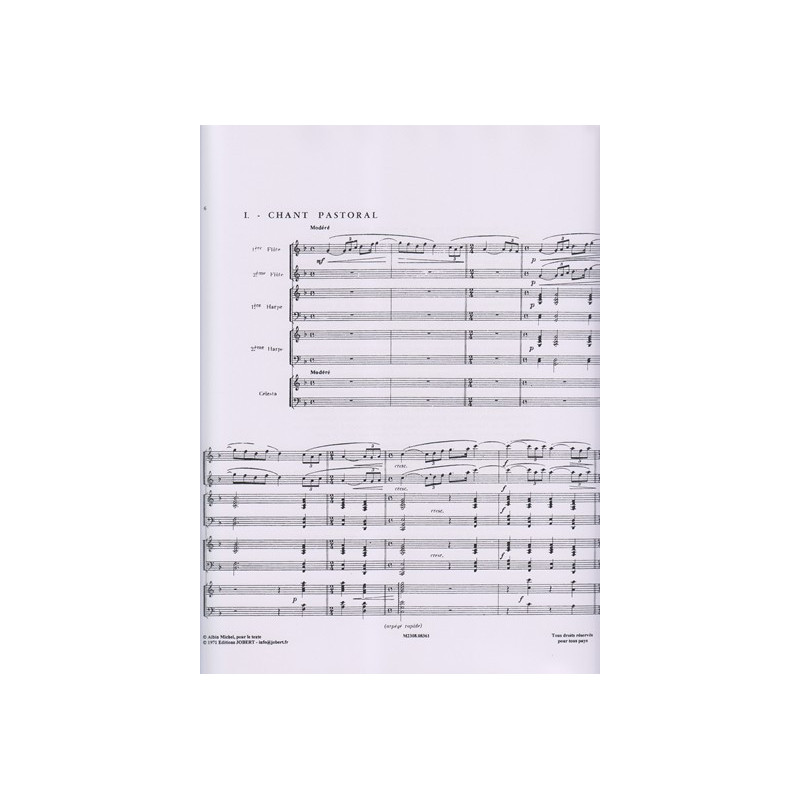 Debussy Claude - Les chansons de Bilitis conducteur (celesta, récitant, 2 flûtes & 2 harpes)