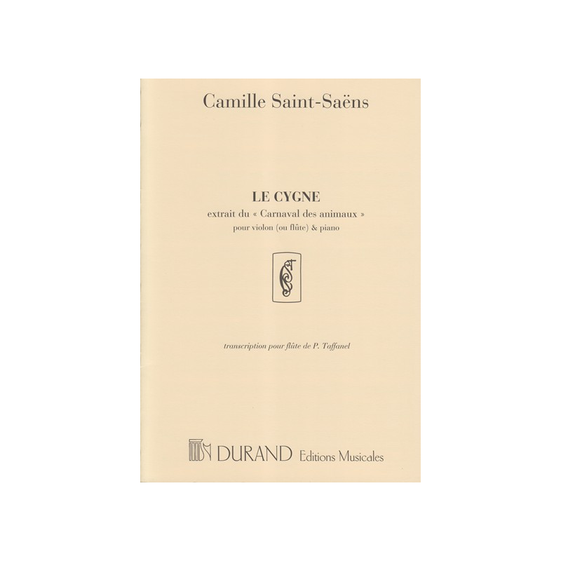 Saint Saëns Camille - Le cygne (flûte ou violon & harpe)