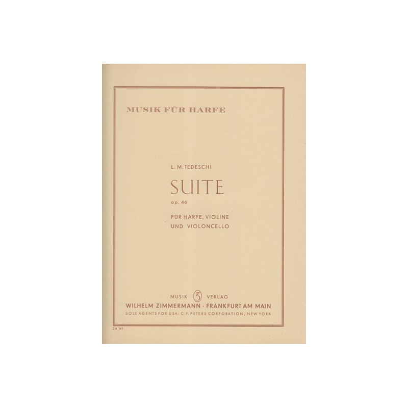 Tedeschi Luigi Maurizio - Suite op.46 (violon, violoncelle & harpe)